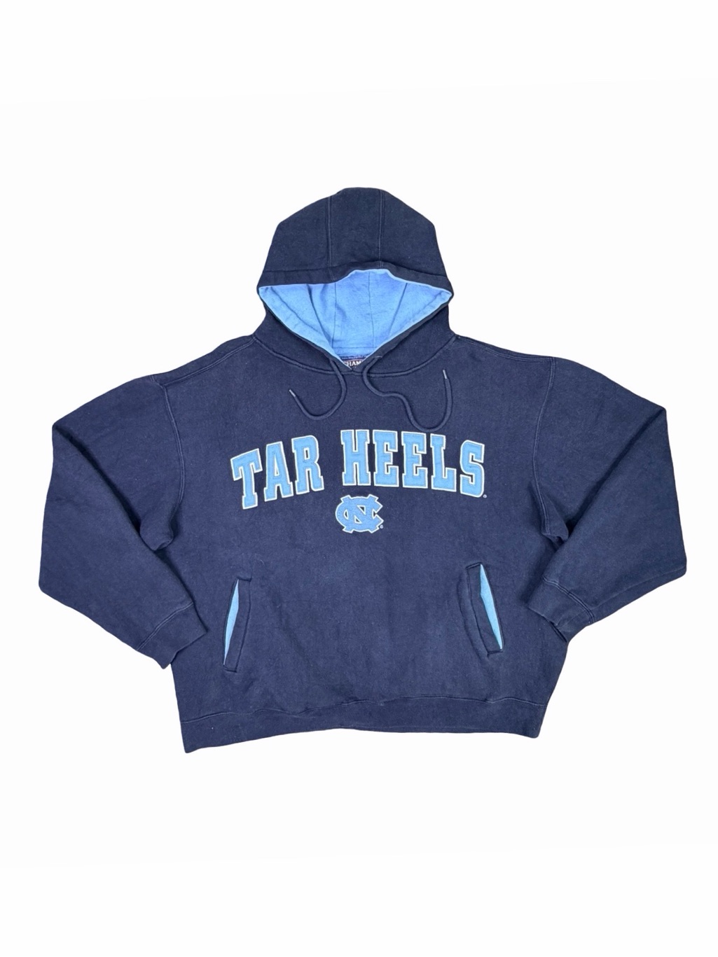 Vintage Champs Sports Unc Tar Heels Embroidered Hoodie - Size Large